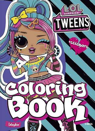 Детская книга-раскраска "tweens emma emo" lcb8 со стикерами