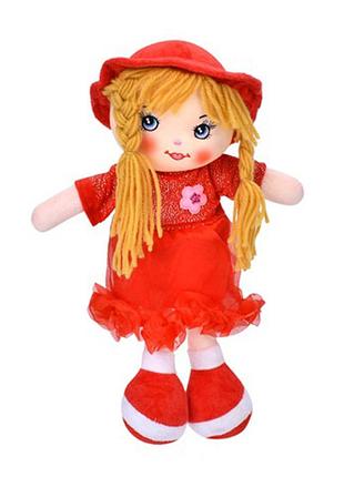 Детская игровая кукла yg0009(red) 33 см, мягконабивная, петелька