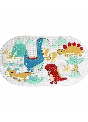 Коврик в ванную на присосках mgz-0900(dino) 35х65 см