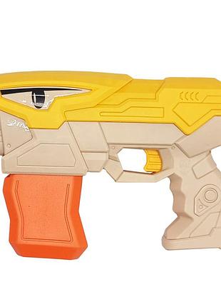Водяной пистолет "electric water gun shark" x2-bc на аккумуляторе желтый