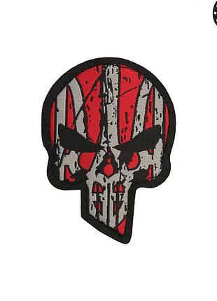 M-tac нашивка ukrainian punisher (жаккард) красно-черная
