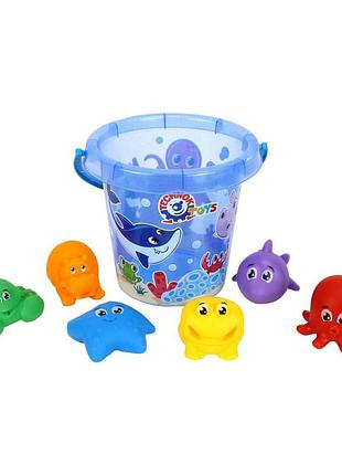 Игрушка "набор для игры с песком и водой" технок 7945txk с фигурками животных