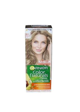 Крем-краска стойкая песчаный берег color naturals (тон 8.1) тм garnier