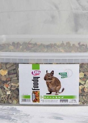 Lolo pets корм преміум для дегу 1,8 кг 71762