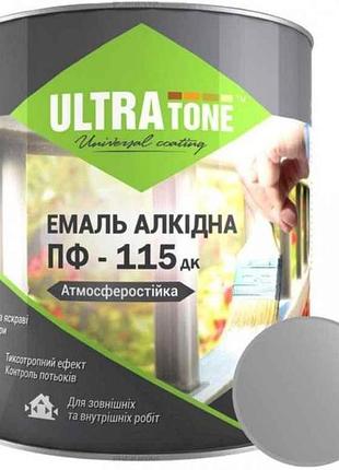 Эмаль алкидная пф-115 серый 2,8кг тм ultra tone