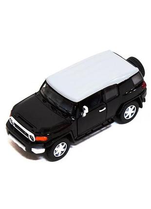 Детская железная машинка toyota fj cruiser кт5343, инерционная чёрный