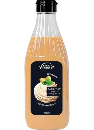 Пена для ванны 800мл бутылка peach meringue тм energy of vitamins