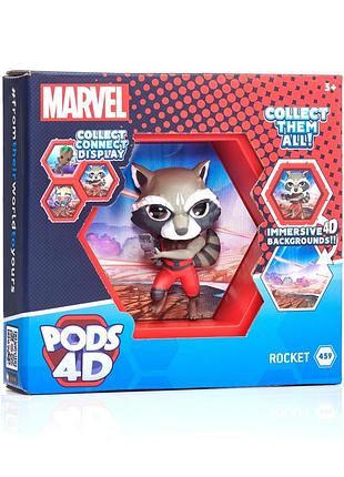 Коллекционная фигурка ракета wow! pods 4d mvl-1038-12 серии "марвел"