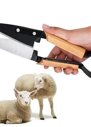 Ножницы для стрижки овец и собак с деревянной ручкой