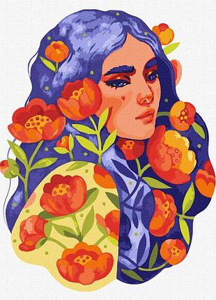 Картина по номерам "синеглазая весна" ©lesya_nedzelska_art идейка kho2661 30х40 см