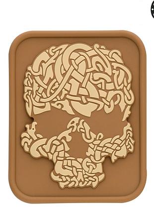 M-tac нашивка viking skull pvc coyote/khaki