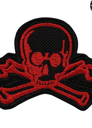 M-tac нашивка old skull красно-черная