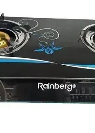 Плита rainberg rb-2231 газова плита настільна плита на 2 конфорки туристична плита портативна плита газ