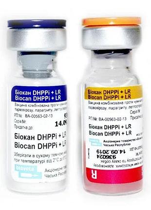 Біокан dhppi + lr вакцина для собак, bioveta біокан днррі + lr (чума, гепатит, парвовіроз) bioveta, чехія