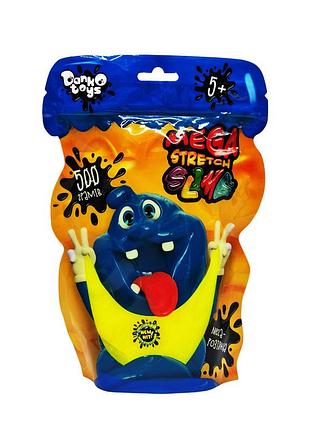Лізун-антистрес "mega stretch slime" slm-12-01u 500 гр жовтий
