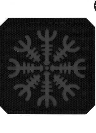 M-tac нашивка шлем ужаса laser cut black/grey