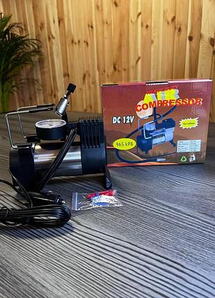 Портативний автомобільний повітряний компресор air compressor dc12v 965 kpa