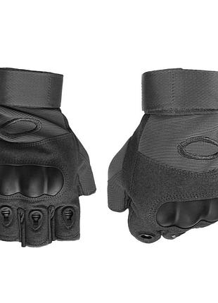 Перчатки oakley беспалые окли, black, vik-tailor