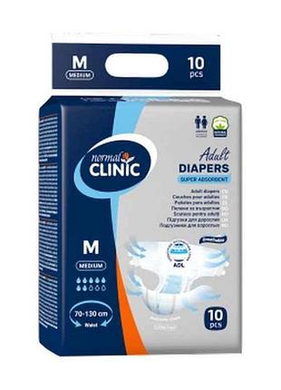 Підгузки для дорослих р.m 10шт 7 крапель (талія 70-130см) тм normal clinique
