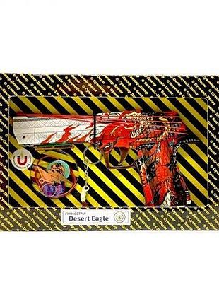 Собранная модель резинострел "desert eagle vermilion" de-ve