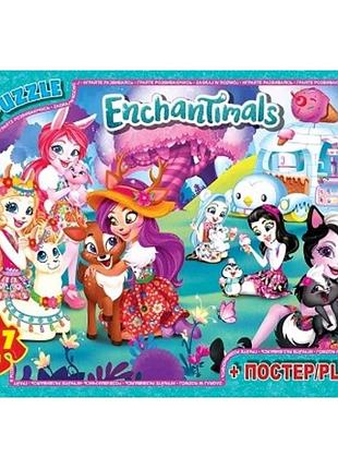 Дитячий пазл класичний "enchantimals" ea205 постер 117 елементів
