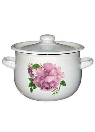 Каструля ем. 4,75л /2 грушоподібна лаура (молочна) i1715/2 тм idilia