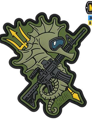 M-tac нашивка морський конек (pvc) олива