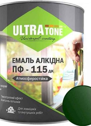 Эмаль алкидная пф-115 темно-зеленый 2,8кг тм ultra tone