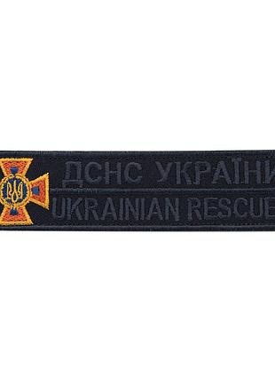 Нашивка нагрудна дснс (синій напис)