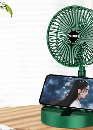 Складаний акумуляторний мінівентилятор з usb-зарядкою xl 908 зелений