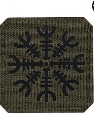 M-tac нашивка шлем ужаса laser cut ranger green/black