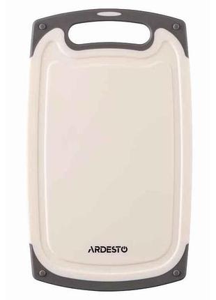 Дошка 25х15х0,8см кухонна gemini, пластик, білий тм ardesto