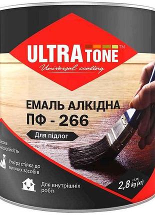 Емаль алкідна пф-266 жовто-коричневий 2,8кг для підлоги тм ultra tone