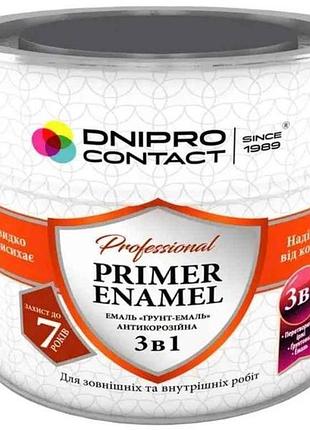 Грунт эмаль графит 2,8кг 3 в 1 тм dnipro contact