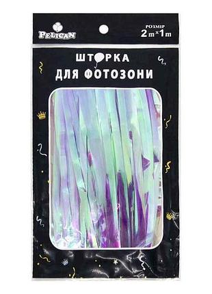 Шторка для фотозони 1m*2m перламутр #197 фіолетовий арт.872197 тм pelican