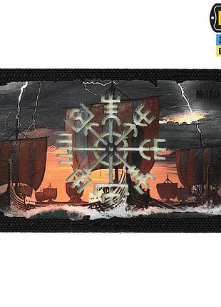 M-tac нашивка вегвізир/драккар (80х50 мм) black/gid