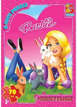 Детский пазл "barbie" ba018 плакат 70 элементов