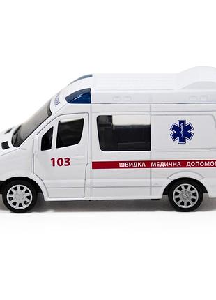 Автомодель дитяча швидка допомога mercedes-benz sprinter technodrive 250295 інерційна 5