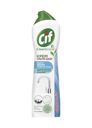 Чистячий засіб актив крем 500мл/720г (ultra white) тм cif
