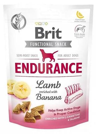 Ласощі brit care ласощі для собак з ягням і бананом 150гр.