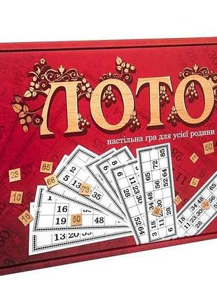 Настольная игра лото с древесными фишками (укр) 27-19,5-4см 30656 тм strateg
