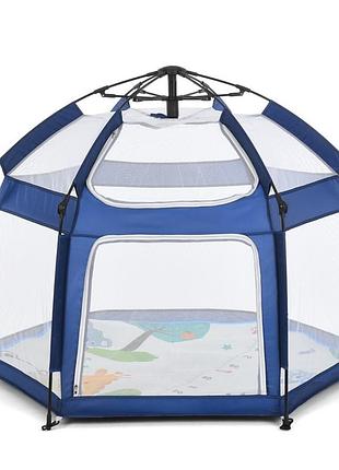 Детский манеж mr 1512 sapphire blue 146×127×110 см