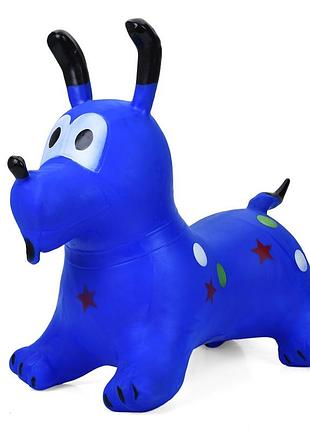 Дитяча іграшка-стрибун "собачка" ms 4161(blue) гума, до 20 кг