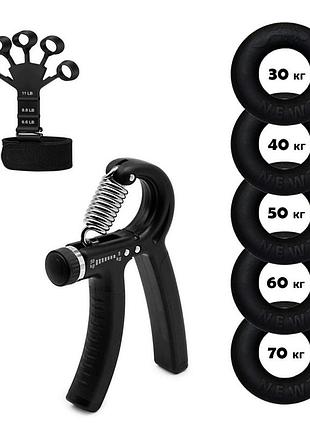 Набор кистевых эспандеров кольцо+эспандер, ножницы power grip set ne-1589-wr15