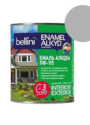 Эмаль алкидная пф-115 светло-серый 2,8кг тм bellini