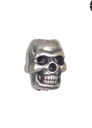 M-tac бусина skull stopper metal brushed