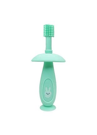 Силиконовая зубная щетка mumlove mgz-0716(turquoise) с ограничителем