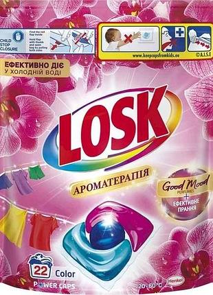Капсулы для стирки 22шт power caps ароматерапия малазинский цветок тм losk