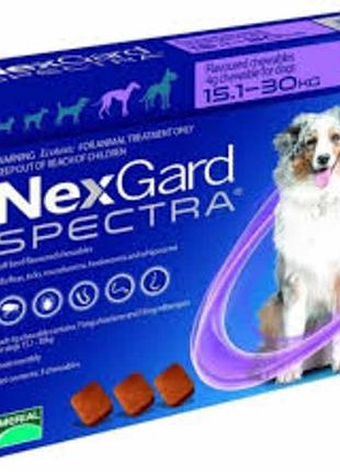 Nexgard spectra (нексгард спектр) - таблетки для собак от блох и клещей l 15 - 30кг 1 таблетка