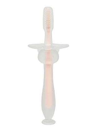 Силіконова зубна щітка mumlove mgz-0707(pink) з обмежувачем